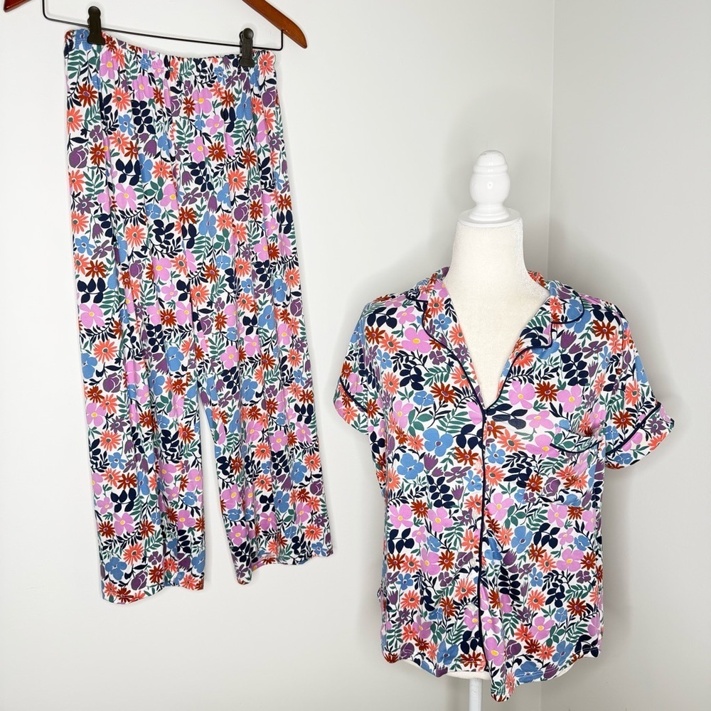 Kate Spade Floral Pajama Set Pants Shirt S